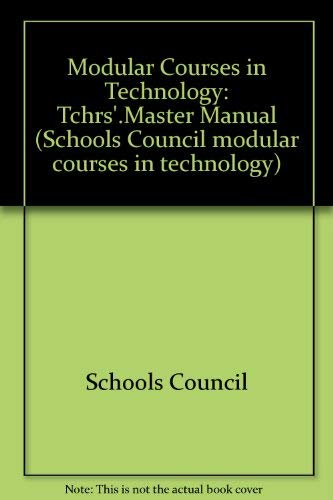 Book TEACHER'S Master Manual (Schools Council Modular Courses in Technology) free