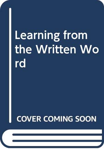 Book Learning From The Written Word free