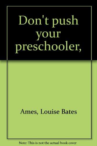 Book Don't push your preschooler, free