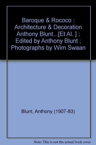 Book Baroque and Rococo Architecture and Decoration free