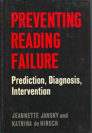 Book Preventing Reading Failure: Prediction, Diagnosis, Intervention free