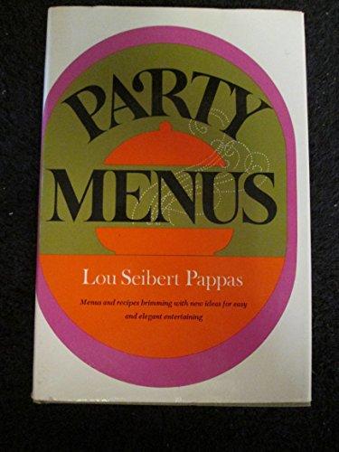 Book Party menus free