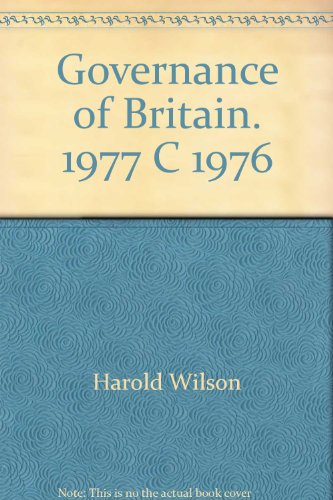 Book Governance of Britain. 1977, C 1976 free