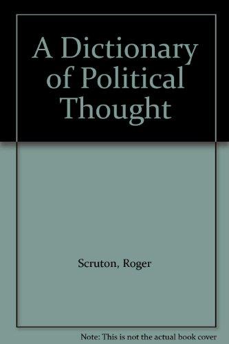 Book A Dictionary of Political Thought free