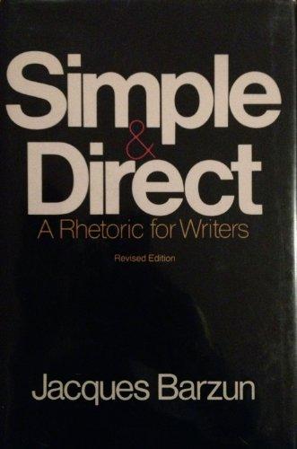 Book Simple & direct: A rhetoric for writers free