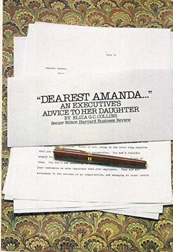 Book "Dearest Amanda" an Executive's Advice to Her Daughter free