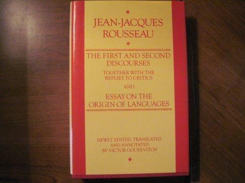 Book The First And The Second Discourses Together With The Replies To Critics And The Essay On The Origin Of Languages (english And French Edition) free