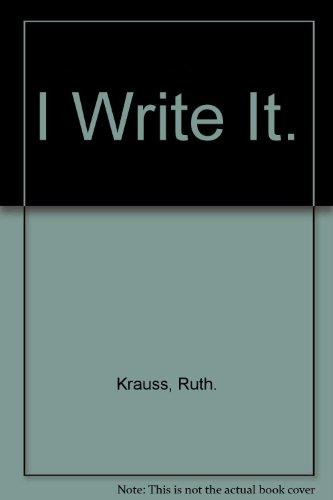 Book I Write It. free