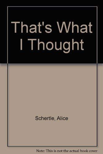 Book That's What I Thought free