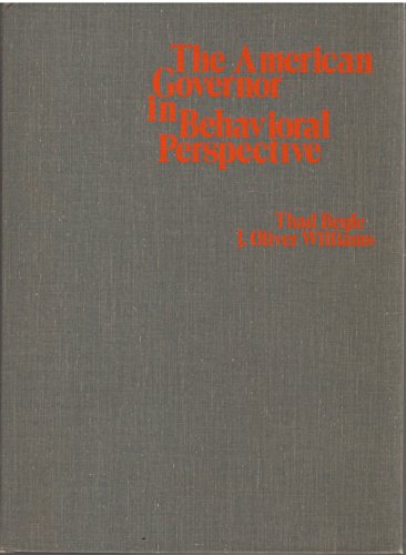 Book The American governor in behavioral perspective free