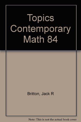 Book Topics In Contemporary Mathematics free
