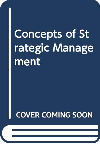 Book Concepts of Strategic Management: Planning and Implementation free