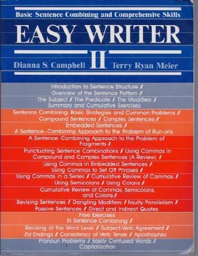 Book Easy Writer II: Basic Sentence Combining and Comprehensive Skills free