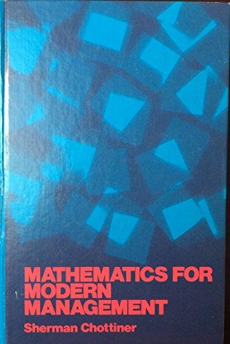 Book Mathematics For Modern Management free