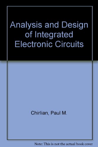 Book Analysis and Design of Integrated Electronic Circuits free