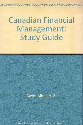 Book Canadian Financial Management: Study Guide free