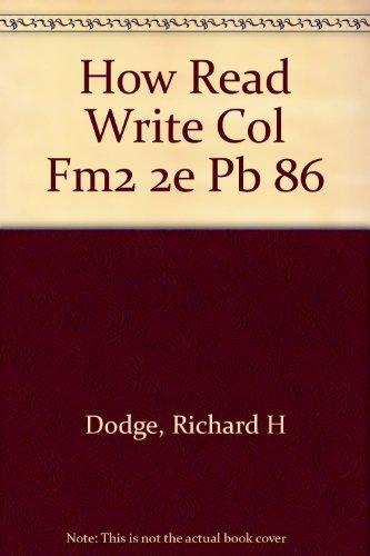 Book How To Read And Write In College: Reading, Writing, Editing : 2nd Series, Form 2 free