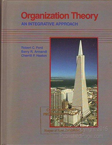 Book Organization Theory: An Integrative Approach free