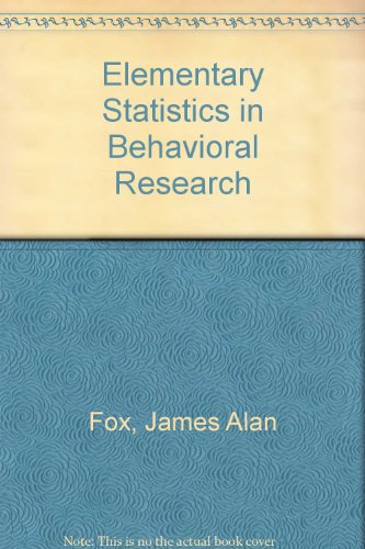 Book Elementary Statistics in Behavioral Research free