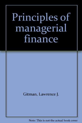 Book Principles of managerial finance free