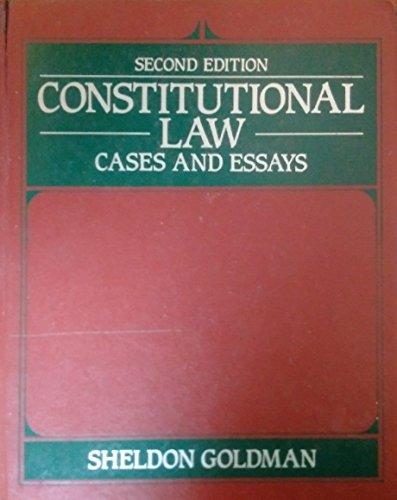 Book Constitutional Law: Cases And Essays free