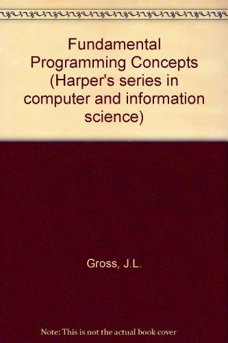 Book Fundamental programming concepts (Harper's series in computer and information science) free