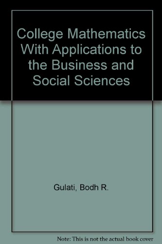 Book College Mathematics With Applications To The Business And Social Sciences free