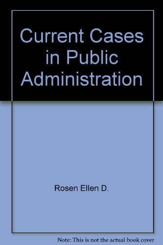 Book Current Cases In Public Administration free