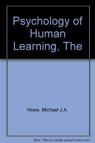 Book The psychology of human learning free