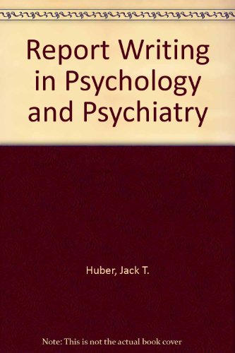 Book Report Writing In Psychology And Psychiatry free