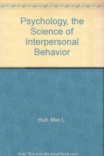 Book Psychology, The Science Of Interpersonal Behavior free