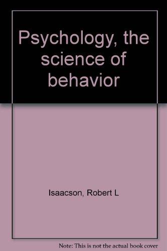 Book Psychology: the science of behavior free