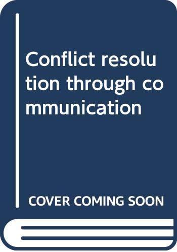 Book Conflict Resolution Through Communication free