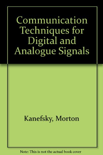 Book Communication techniques for digital and analog signals free