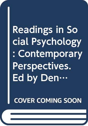 Book Readings In Social Psychology: Contemporary Perspectives free