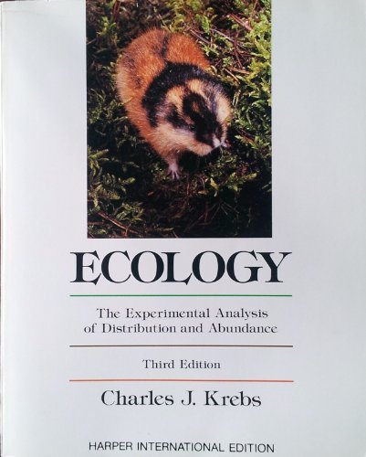 Book Ecology: The Experimental Analysis of Distribution and Abundance free