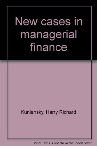 Book New Cases In Managerial Finance free