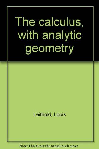 Book The Calculus with Analytic Geometry free