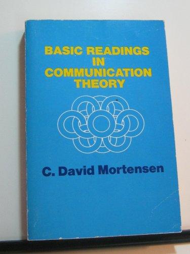 Book Basic Readings In Communication Theory free