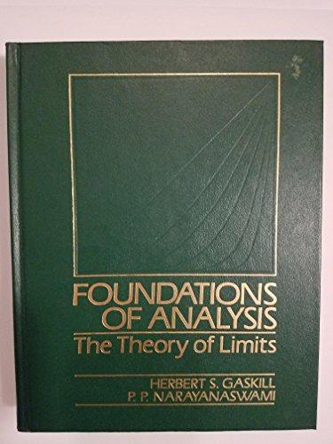 Book Foundations of Analysis: The Theory of Limits free