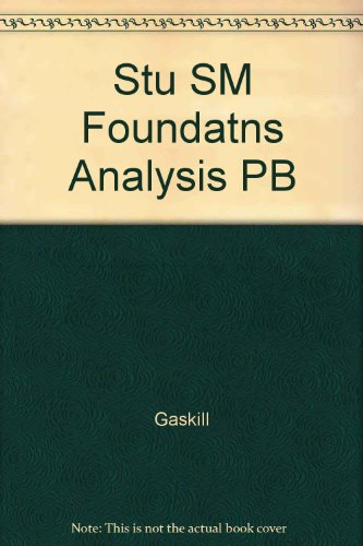Book Stu Sm Foundatns Analysis Pb free
