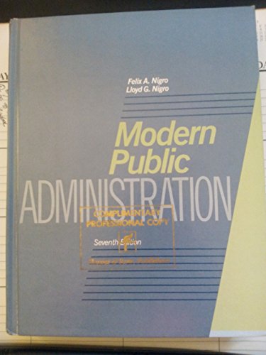 Book Modern Public Administration free