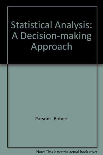 Book Statistical Analysis: A Decision-making Approach free