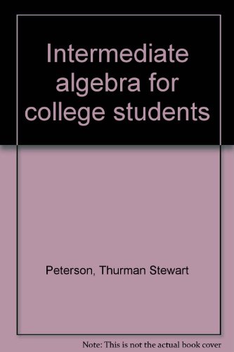 Book Intermediate algebra for college students free