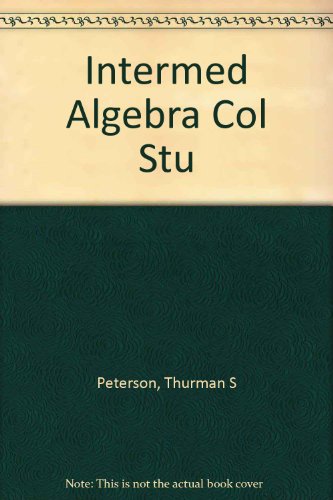 Book Intermediate Algebra For College Students free