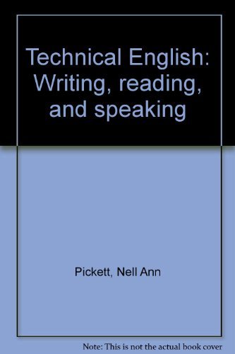 Book Technical English: Writing, Reading, And Speaking free