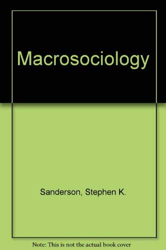 Book Macrosociology: An introduction to human societies free