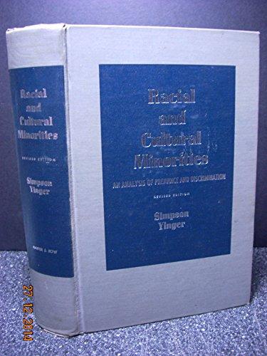 Book Racial and Cultural Minorities: An Analysis of Prejudice and Discrimination free