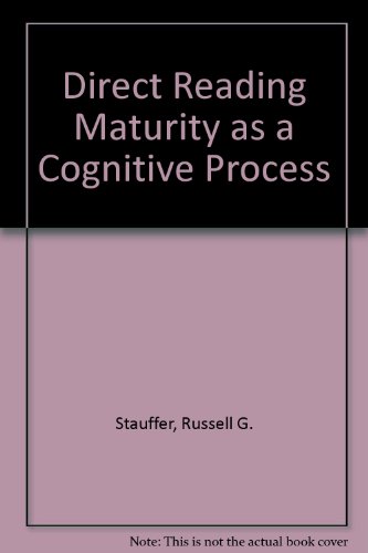 Book Directing Reading Maturity as a Cognitive Process free