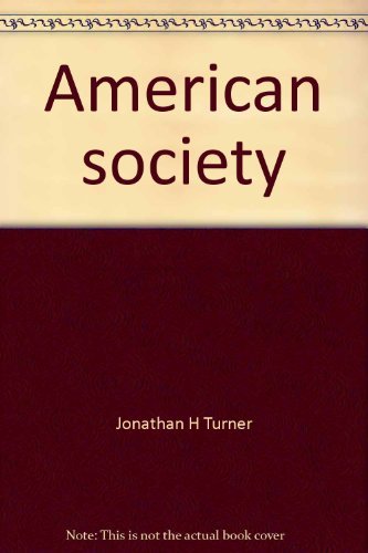 Book American Society: Problems Of Structure free